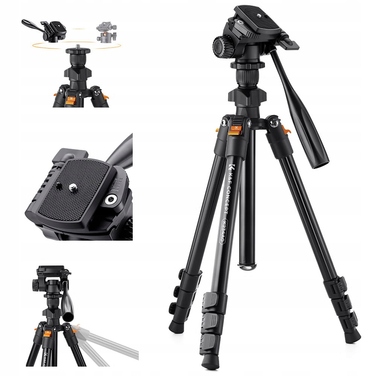 Штатив K&F Concept K234A, 162 см, чорний