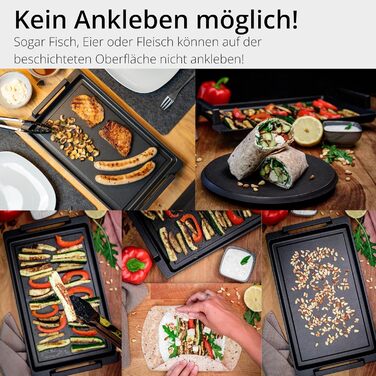 Гриль-плита Teppanyaki 41x24 см Lieblingspfanne з бічними ручками, антипригарна алюмінієва планча для всіх типів плит, включно з індукцією та духовкою