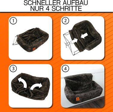 Преміум лежанка для котів Schlitzohr Lucky, сіра, з підігрівом, м'яка та затишна