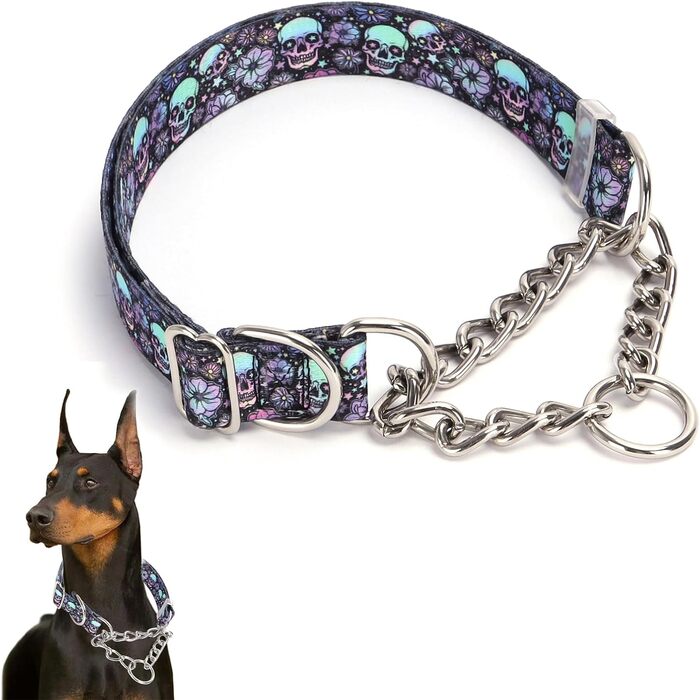 Нашийник для великих собак Martingale, нетягнучий, з нержавіючої сталі, XL (22-28 дюймів)