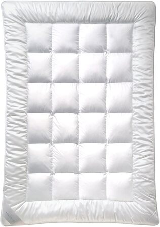 Комплект Billerbeck: всесезонна ковдра E21 King UNO Medium 135x200 см біла та подушка E22 Wash Star 40x80 см, середньої жорсткості, набір з подушкою, мікроволокно
