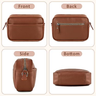 Сумка жіноча BROTOU через плече з натуральної шкіри, чорна. Кросбоді з широким ременем, три відділення, картки