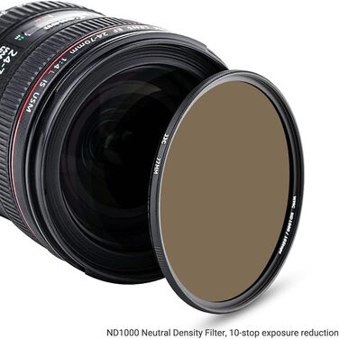 Фільтр ND1000 JJC 77mm (10 Stop) - нейтральний, ультратонкий, з оптичного скла для фотографії