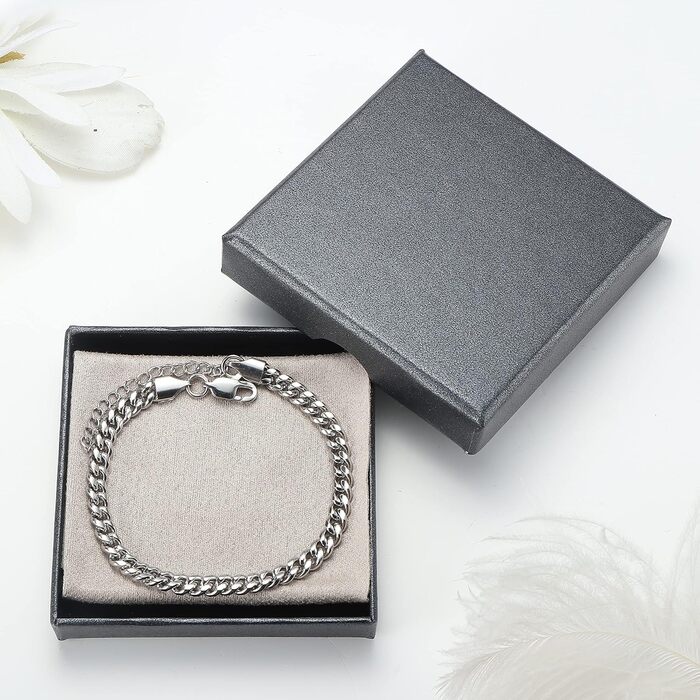 Чоловічий браслет Cassieca з нержавіючої сталі, панцерна/кубинська ланцюгова браслет, 5 мм/9 мм, 17/21/23 см, хіп-хоп, реперський стиль, модні прикраси, подарунок у коробці