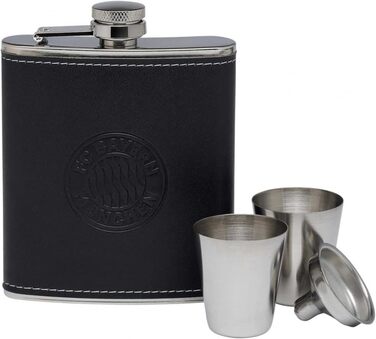 Набір фляга FC Bayern München з подарунковою коробкою, 2 чашки та воронка, 200 мл, нержавіюча сталь