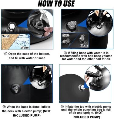 Дитячий боксерський мішок JanTeelGO 150 см з надувною основою - для карате, таеквондо та боксу (3-12 років)