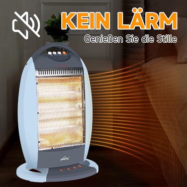 Обігрівач Halogen Homelux з 3 режимами нагріву, 1200W, без шуму, захист від перегріву