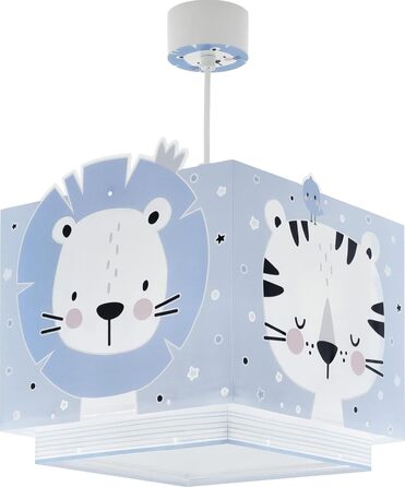 Dalber Kids Lamp Pendant Light Hanging Lamp Baby Jungle Animals Jungle Animals, Plastic, Blue