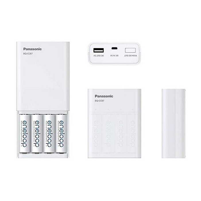 Зарядний пристрій Eneloop USB з функцією Power Bank BQ-CC87 + 4 акумулятори AA