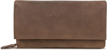 ROYALZ 'Orelia' Vintage Leather Wallet for Women - Large Portemonnaie (Wallet) with Many Compartments, RFID Blocker, Crossbody Wallet
