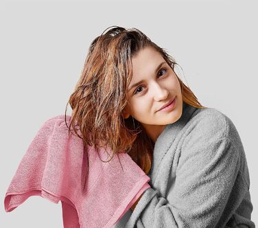 Utopia Towels 8-Piece Premium Towel Set, 2 Bath Towels, 2 Hand Towels, and 4 Washcloths, 600 g/m², 100% Ring-Spun Cotton, Fitness Studio, Hotel, and Spa (Dusty Rose)