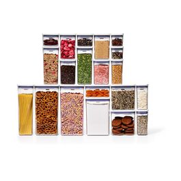 OXO Good Grips Pop Контейнери для зберігання продуктів, 5 шт., пластик, білий (набір 20 предметів)