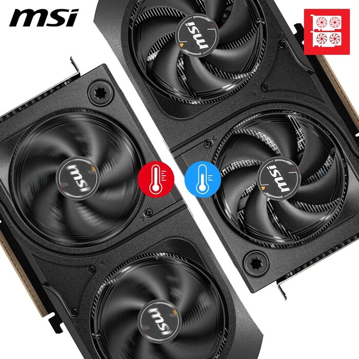 Відеокарта MSI GeForce RTX 5060 Ti Ventus 8G SHADOW 2X OC PLUS, 8 GB GDDR7, PCIe 5.0, Boost 2647 MHz
