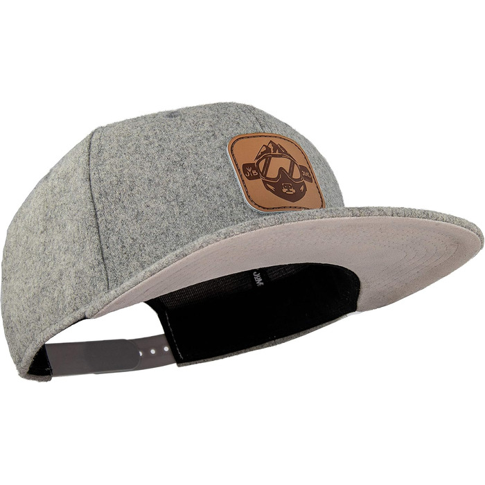 Кепка бейсболка Jumping Bird • Знімна кепка-снуд • Фетр, унісекс, сірий • Легко миється