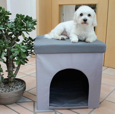 Кігтечка-будиночок для собак та котів 50x50x50 см, сірий