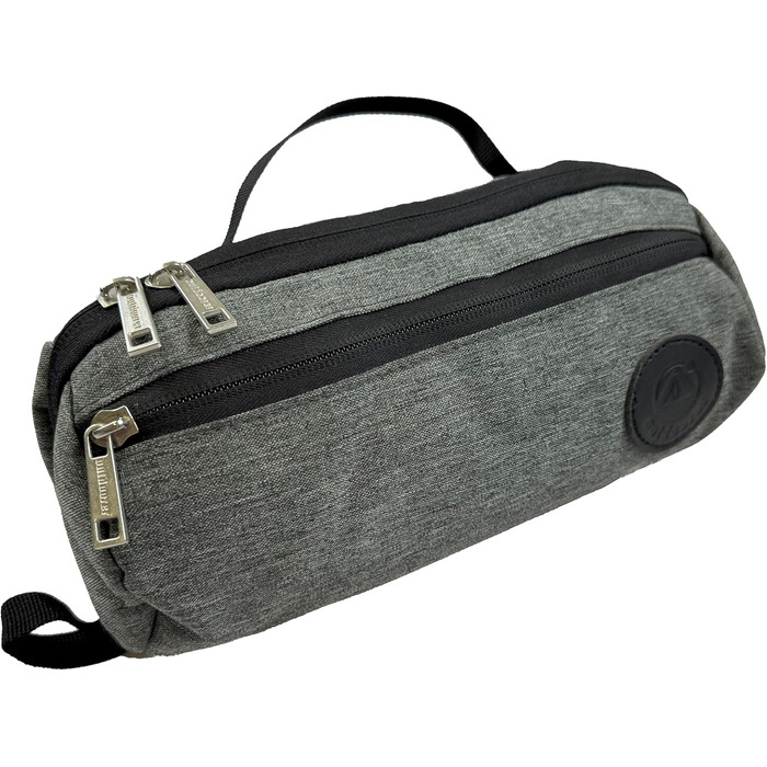 Wash Butler S від Outdoorer - компактна сіра дорожня косметичка для чоловіків та жінок, водонепроникний матеріал, ідеально підходить для подорожей, кемпінгу та ручної поклажі