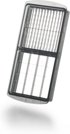 Набір для нарізки овочів Genius Nicer Dicer Plus (12 частин) - нарізник для овочів, цибулі, картоплі фрі, фруктів, універсальний нарізник, подрібнювач, шатківниця, для зберігання, срібний/чорний