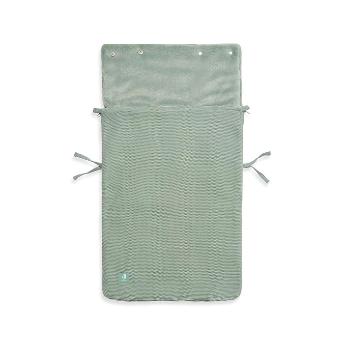 Дитячий конверт Jollein Basic Knit Forest Green для автокрісла та коляски, трикотажний, флісовий, універсальний, зелений