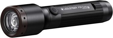 Ledlenser Headlamp, Black & 502178 P5R Core, LED Flashlight, 500 Lumens, Beam Distance 250 Meters, Constant Light, Runtime 25 Hours, Focusable, Waterproof, 1 pc. P7R Core Bundle with Flashlight P5R