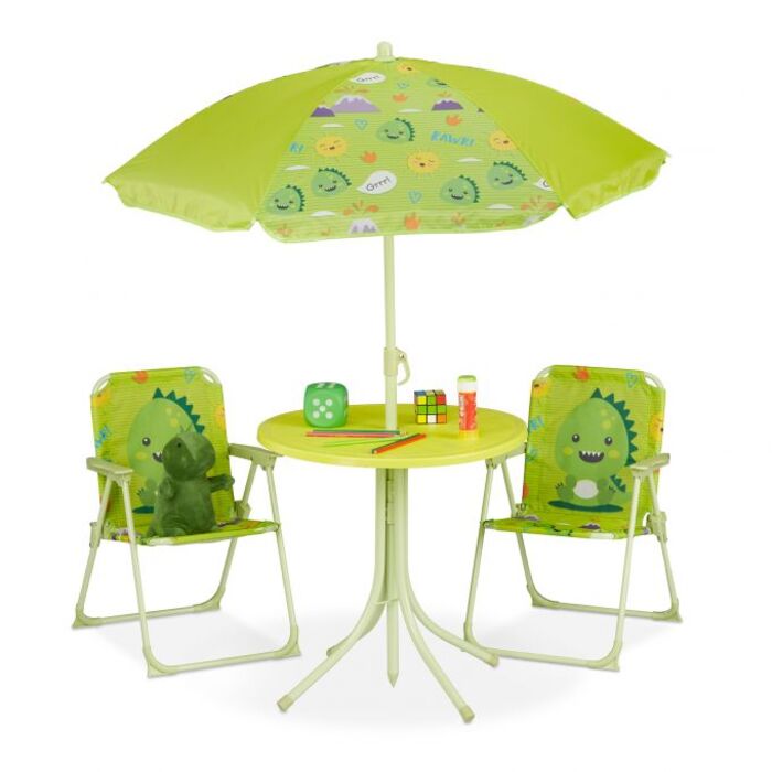 Relaxdays Camping Kids Seating Set with Umbrella