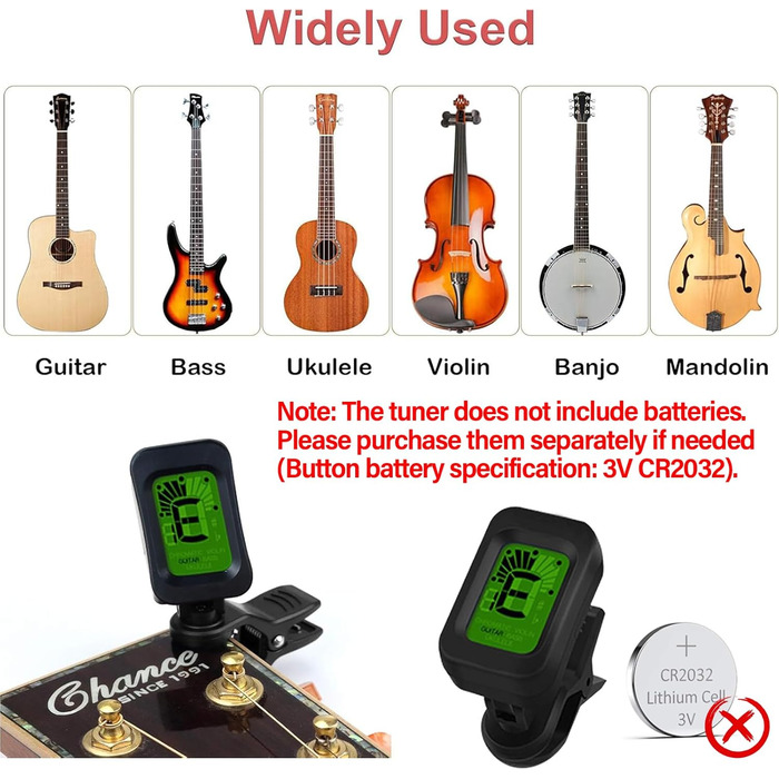 Набір аксесуарів для гітари TTCR-II, 78 шт: стійка, тюнер, каподастр, медіатори, струни, фінгерпіки, захист пальців, ремінь