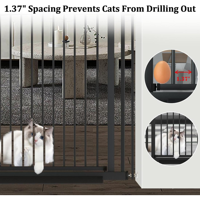 Захисне гiтер для домашнiх тварин Xifamniy, 155 см, без свердлiння. Безпека для дiтей та тварин