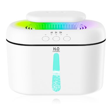Зволожувач повітря 2L з нічним світлом для дитячої кімнати, рослин та дому (білий)