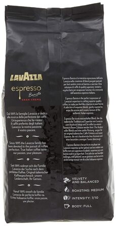 Кава в зернах Lavazza Espresso Barista Gran Crema, інтенсивність 9/10, середній обсмал, 1 кг (набір 2 упаковки)