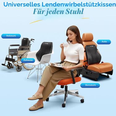 Подушка для попереку Niceeday для офісного крісла та авто з піни Memory Foam, дихаюча 3D сітка, підтримка спини