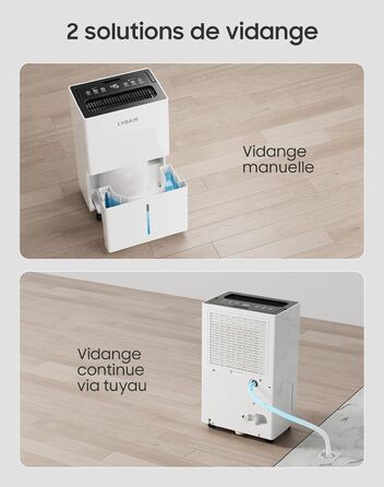 Електричний осушувач повітря 20 л/день – потужний, енергоефективний, портативний, з 3 режимами та регулюванням вологості, для дому