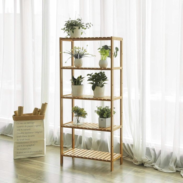 Етажерка для ванної кімнати Songmics, відтінки коричневого, 9,5 x 30 x 132 см