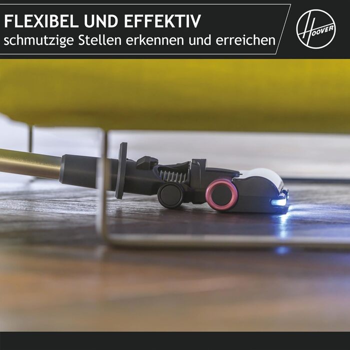 Бездротовий акумуляторний пилосос Hoover HF9 Home I 2 шт. акумулятори, до 240 м² та 60 хв роботи, потужний, бездротовий, без мішка, з LED-підсвічуванням та антизаплутувальною насадкою для будь-яких поверхонь