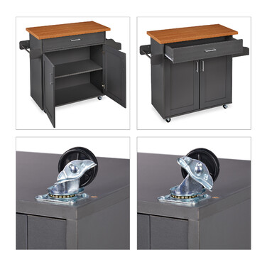 Relaxdays Kitchen Cart with Work Surface