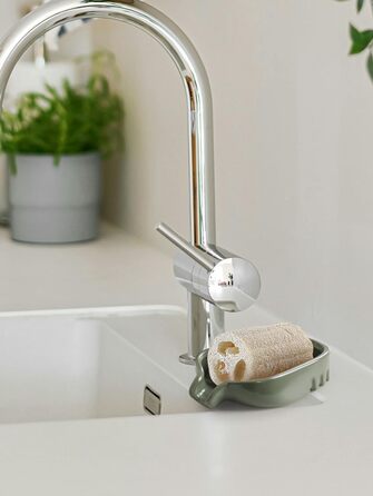 Керамічна миска для мила BosilunLife з отвором для стоку води – неслизька підставка для мила, квадратна, сучасна та мінімалістична, для ванної кімнати, душу, кухні, умивальника (Сірий, Зелений)