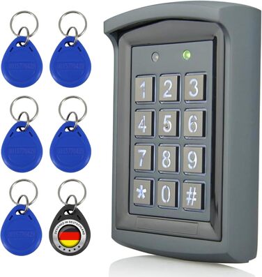 Розумний електронний замок MATHFEL із кодовою панеллю та RFID, для вхідних дверей, зовнішній, IP66, автоматичний доступ