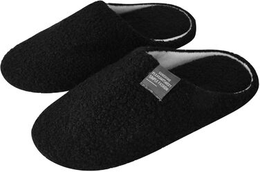 Чоботи додому зимові, плюшеві, теплі та зручні тапочки для дому та вулиці, антиковзні, дихаючі гостьові тапочки для жінок та чоловіків, чорні 40/41 EU