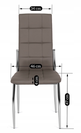 Стілець Mebel Elite, штучна шкіра, сірий, 1 шт.