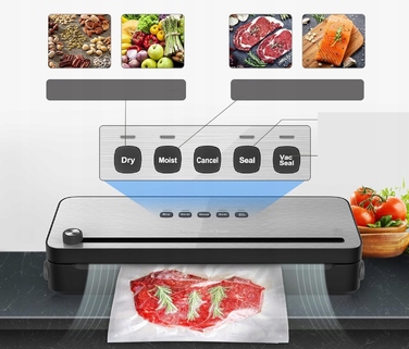 Вакууматор для продуктів та приготування їжі Bonsenkitchen VS3802, 125 Вт