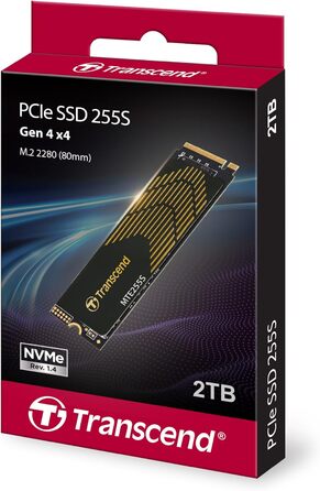 SSD Transcend 2TB M.2 NVMe PCIe 4.0 (Gen4x4) з радіатором - 7400 МБ/с для PS5, ПК, ноутбуків