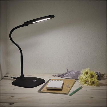 LED настільна лампа EMOS STELLA 6,5W з регулюванням яскравості, 4000K, чорна