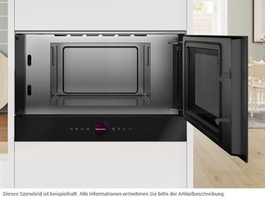 Вбудована мікрохвильова піч Bosch BFL524MS0 Serie 8, чорна, 60 см, 800 Вт