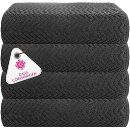 Рушники Casa Copenhagen Bora Bora: комплект з 4 шт. з бавовни, 76x152 см, для басейну, душу та пляжу. Яскраві кольори: рожевий, червоний, жовтий, блакитний (сірий). Дизайн Данії.