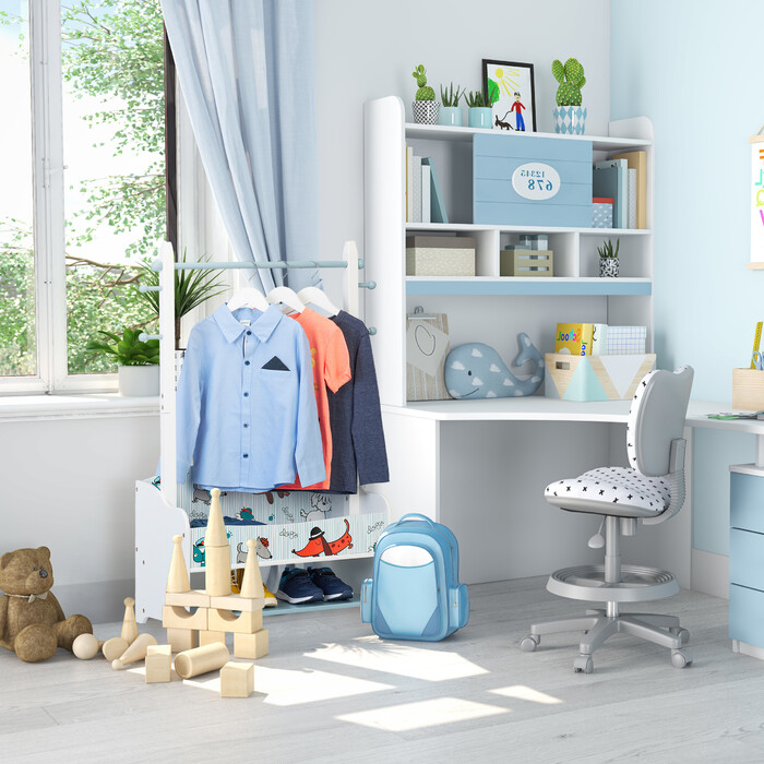 Relaxdays Clothes Rack for Children, Dog Motif
