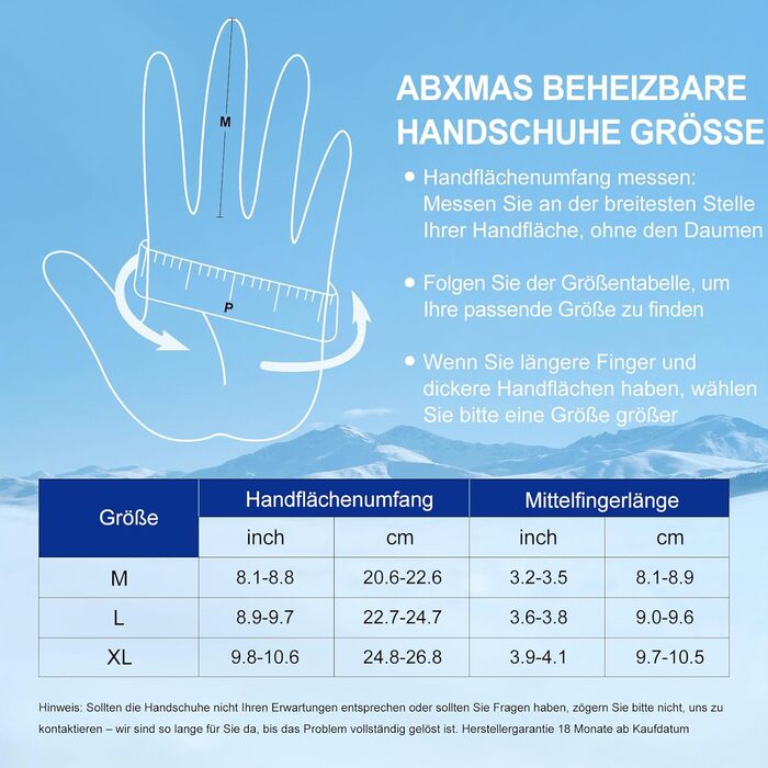 Електричні гріючі рукавиці для чоловіків та жінок, 7.4V 3200mAh, для зимових видів спорту, XL, Чорний