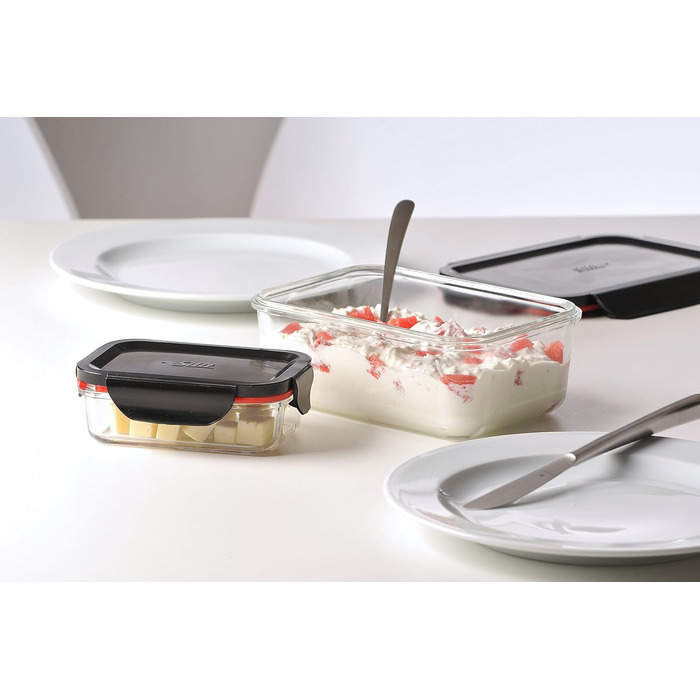 Silit Storio Контейнер для зберігання з кришкою, 18 x 13 см - скло, герметичний, для миття в посудомийній машині, для мікрохвильової печі та духовки