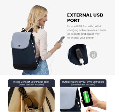 Шкільний рюкзак LOVEVOOK для дівчаток-підлітків, водонепроникний, з відділенням для ноутбука 15.6