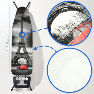 Набір для прасування KADAX з шнурком, 148x52 см, для парової праски, заміна