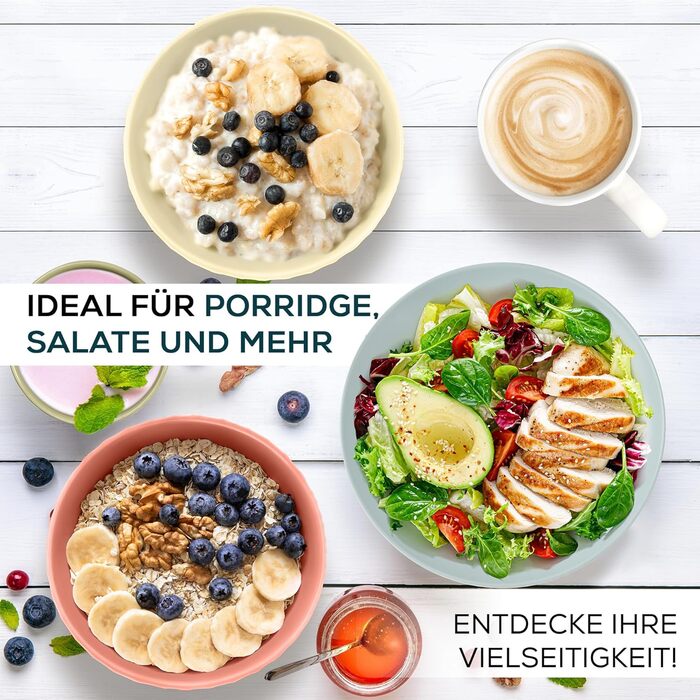 Набір мисок Miamio Palmanova (червоний) – 6 шт по 800 мл – сучасний дизайн, матова поверхня