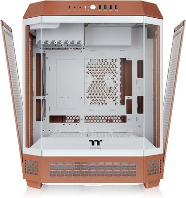 Корпус для ПК Thermaltake The Tower 600 Mocha Mousse, вертикальний Mid Tower, підтримка E-ATX/ATX, загартоване скло, підтримка радіатора 420 мм, Hidden Connector
