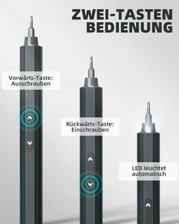 Мініатюрний електричний набір викруток DOINOW, прецизійний електричний викрутка з 48 бітами, LED-підсвічуванням, акумуляторний, для ремонту iPhone, ноутбуків, окулярів, годинників